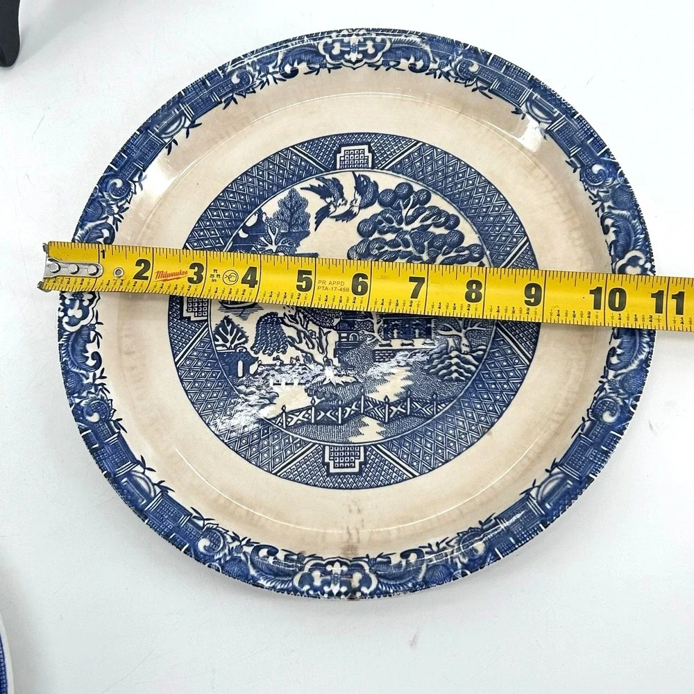 Arklow Classics Blue Willow Plate Made Ireland Transferware Chinoiserie Vintage